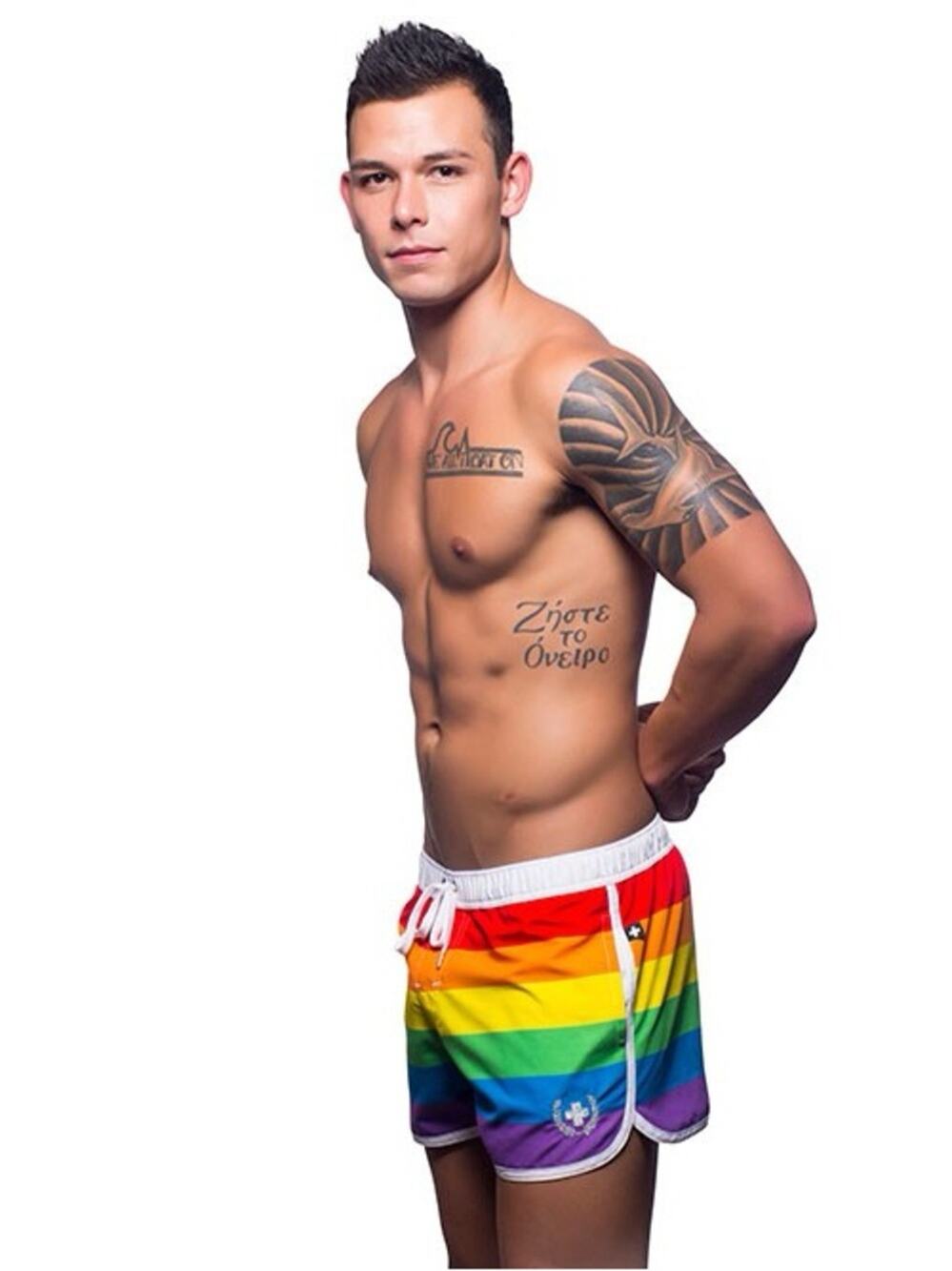 Andrew Christian Pride Swim Trunks Size XL